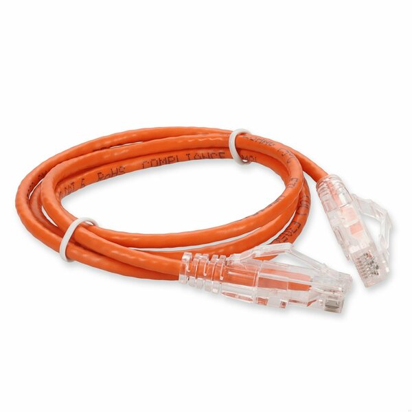 Add-On 8FT RJ-45 MALE TO RJ-45 MALE CAT6 STRAIGHT BOOTED, SNAGLESS ORANGE SLI ADD-8FSLCAT6-OE